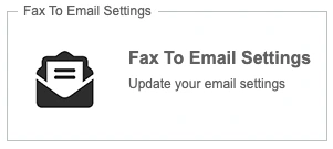 WestFax Fax to Email Settings page for adding an allowed sender